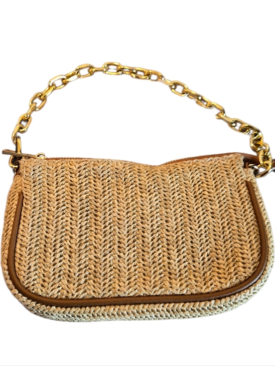 Grossi Handbags - Grossi Woven Straw Bag with Gold Chain Handle